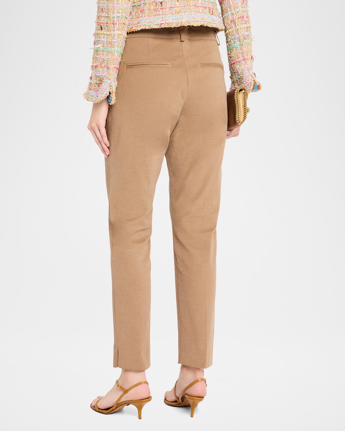 Straight Leg Cotton Stretch Pants - thumbnail 3