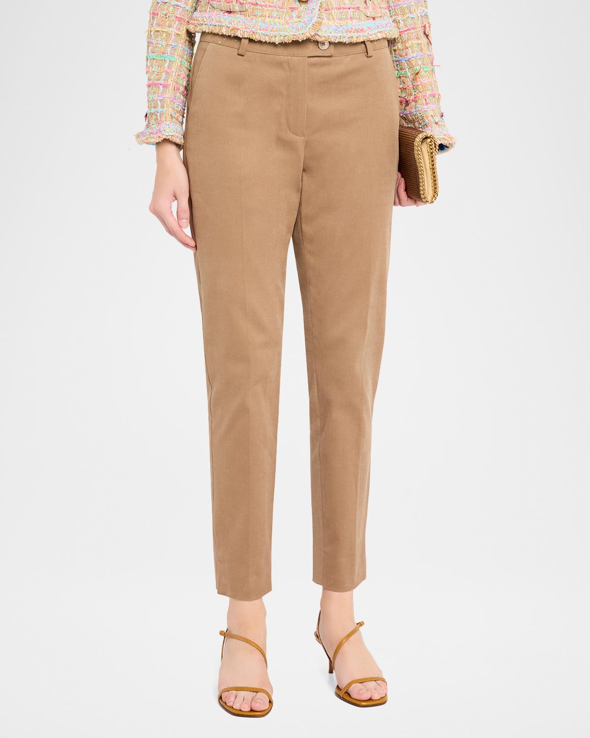 Straight Leg Cotton Stretch Pants - thumbnail 4