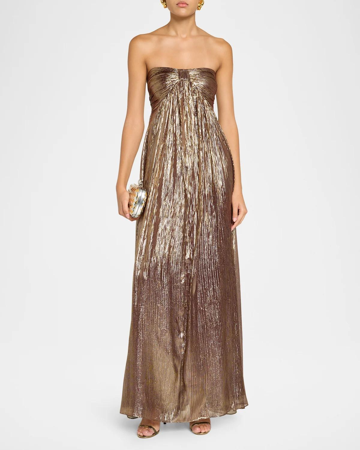 Liberty Strapless Metallic Gown - thumbnail 2
