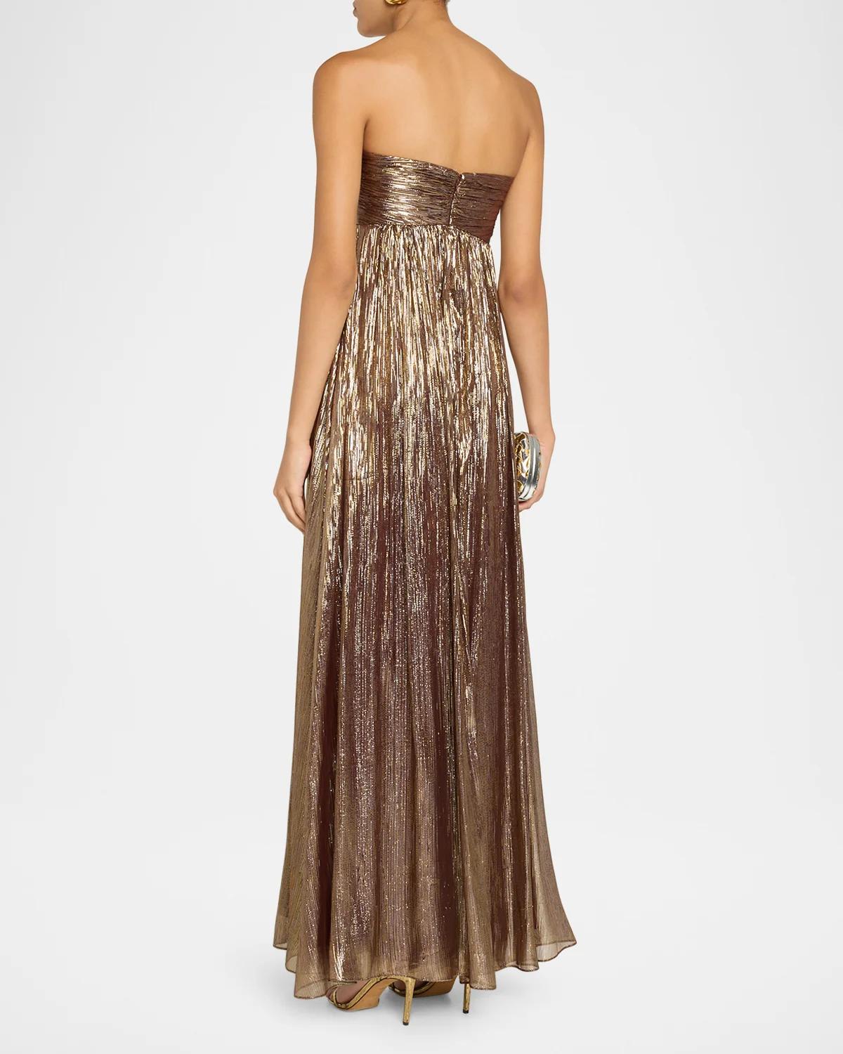 Liberty Strapless Metallic Gown - thumbnail 3
