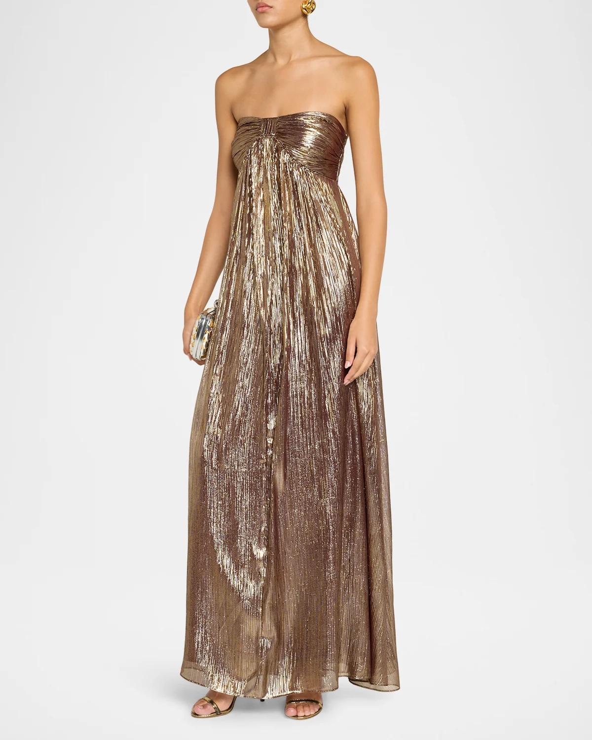Liberty Strapless Metallic Gown - thumbnail 4