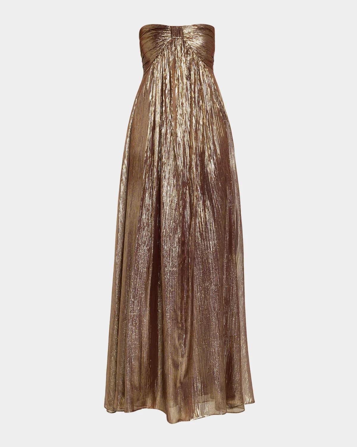 Liberty Strapless Metallic Gown