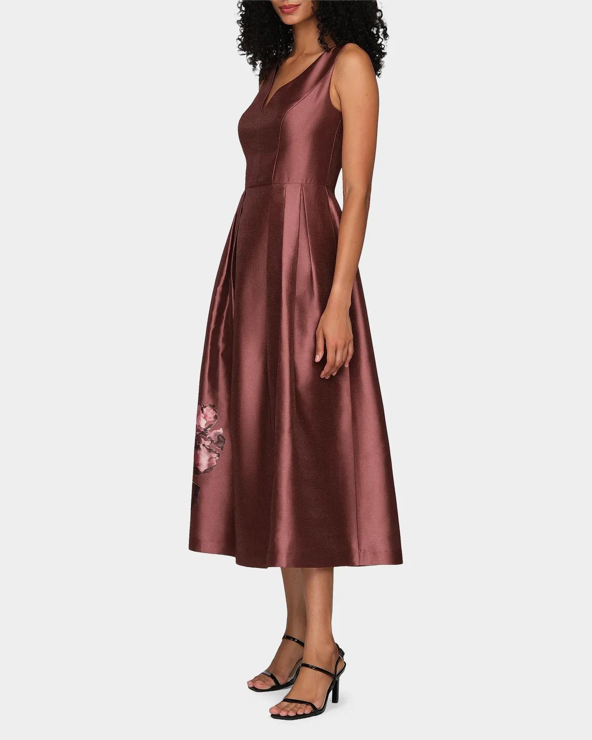 Blakely Border Print Tea-Length Cocktail Dress - thumbnail 5