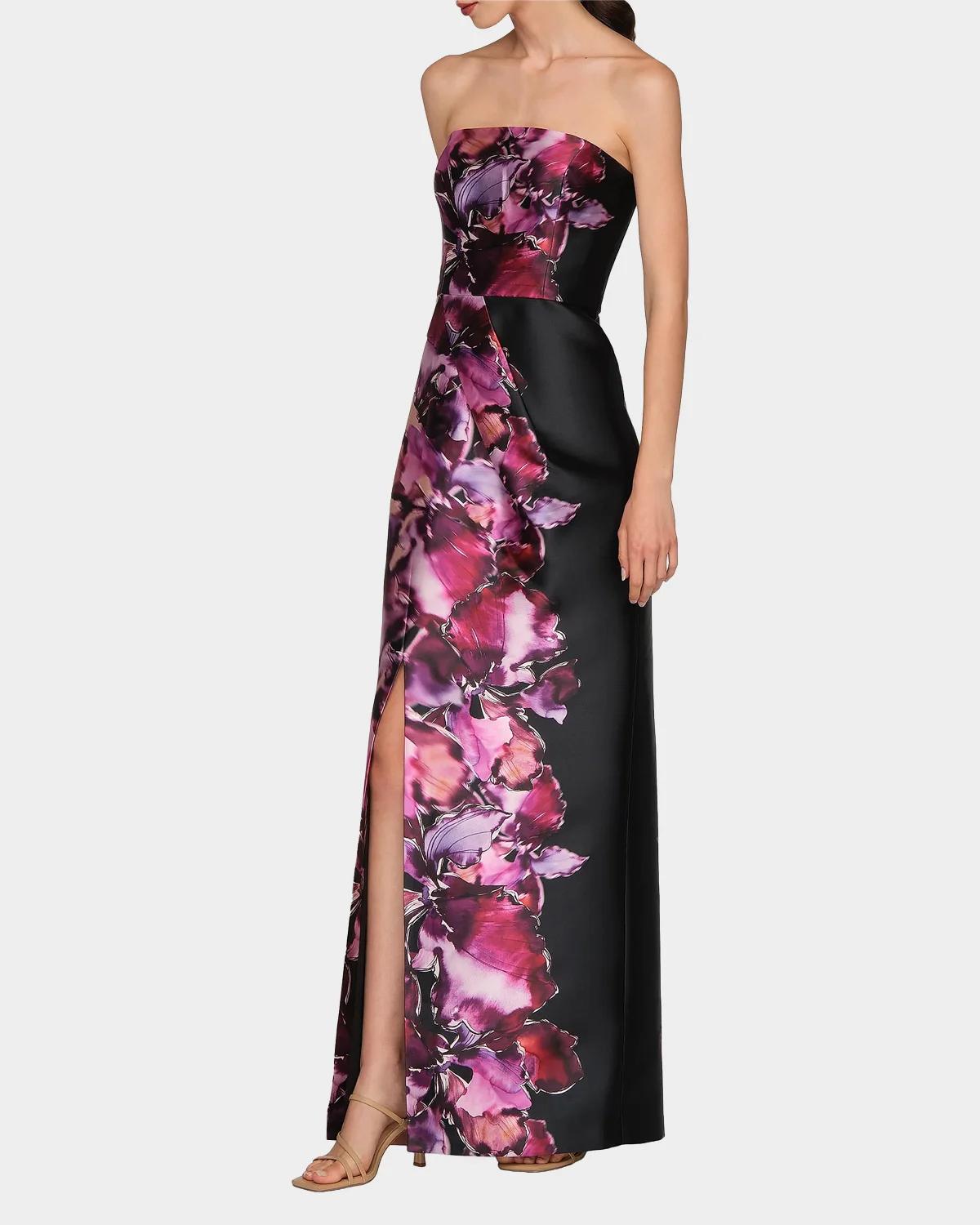 Alana Floral Mikado Column Gown - thumbnail 2