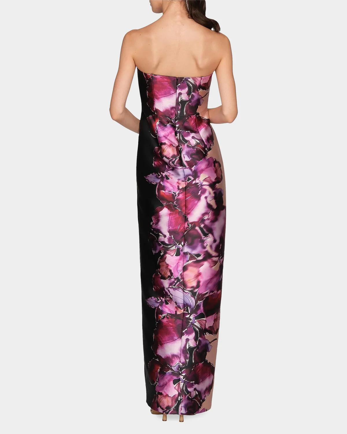 Alana Floral Mikado Column Gown - thumbnail 3