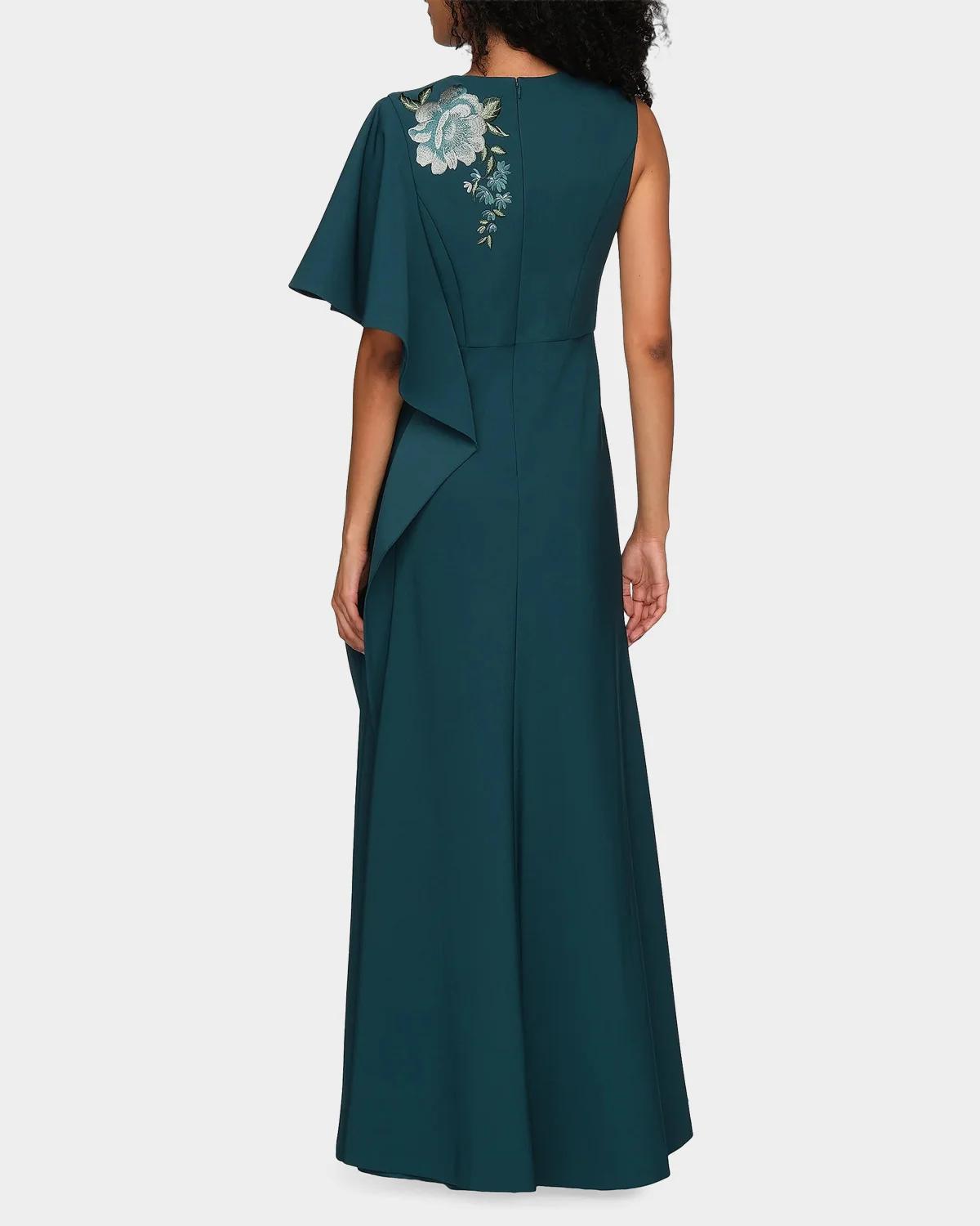 Alisha Floral-Embroidered Caftan Gown - thumbnail 3