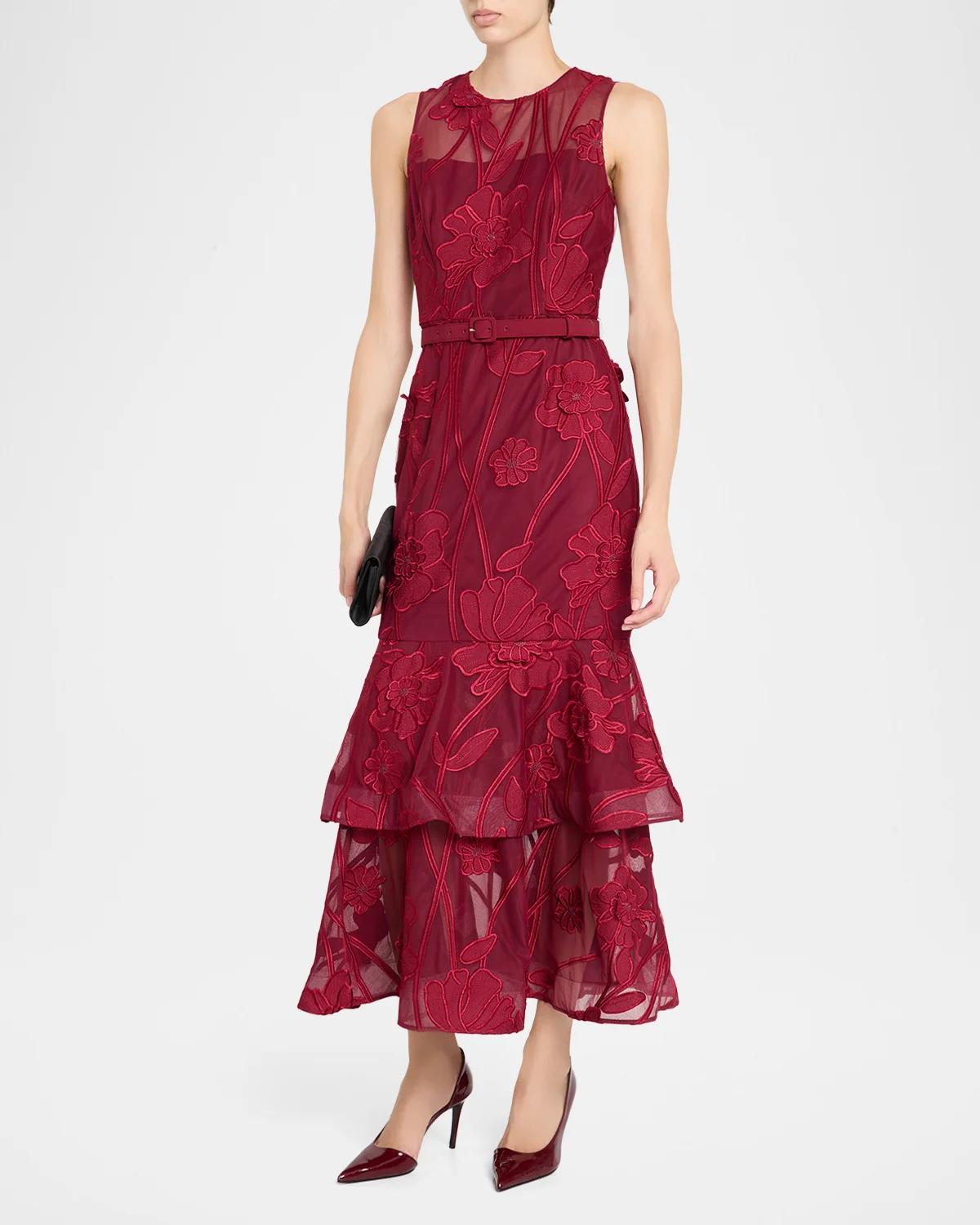 Anna Grand Fleur Sleeveless Evening Dress - thumbnail 4