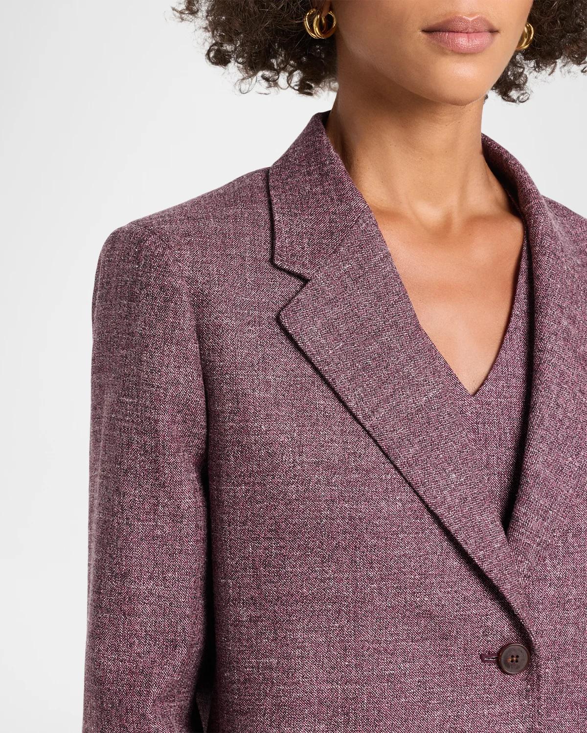 Cropped Wool Mouline Boyfriend Blazer - thumbnail 5