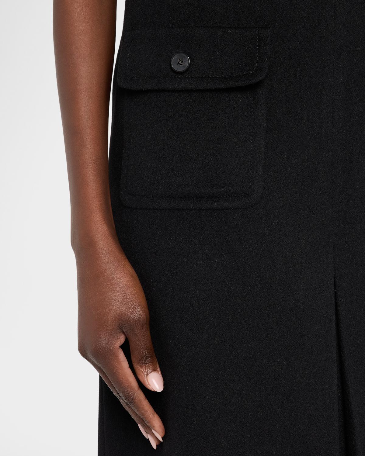 Pleated Camel Hair Shift Dress - thumbnail 5