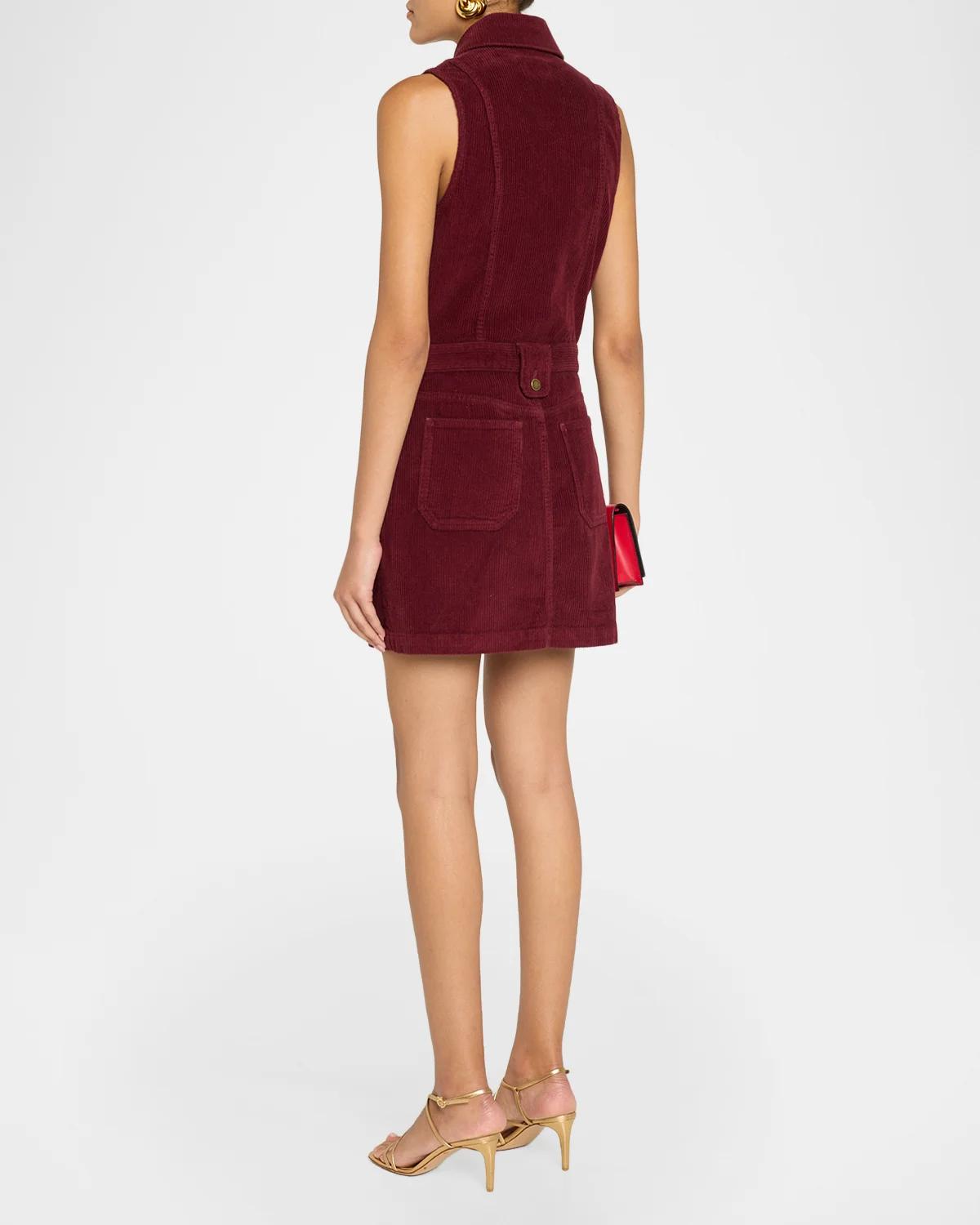 Peyton Stretch-Cotton Corduroy Mini Shirtdress - thumbnail 3