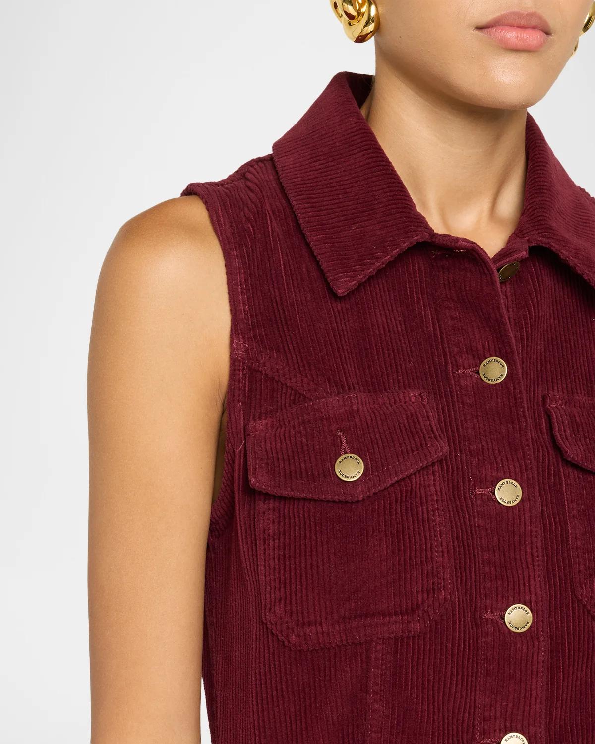 Peyton Stretch-Cotton Corduroy Mini Shirtdress - thumbnail 5