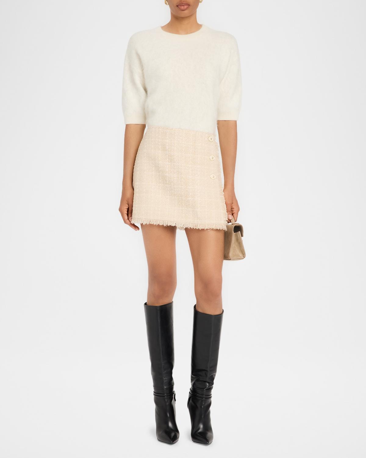 Tweed Wrap Mini Skirt - thumbnail 2