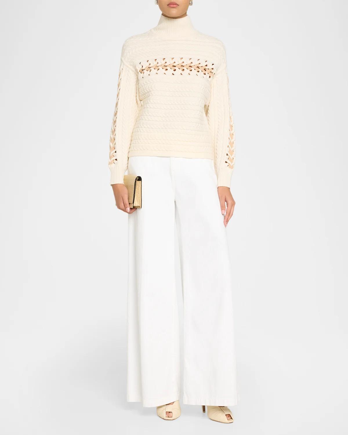 Nina Wool Threaded-Knit Sweater - thumbnail 2