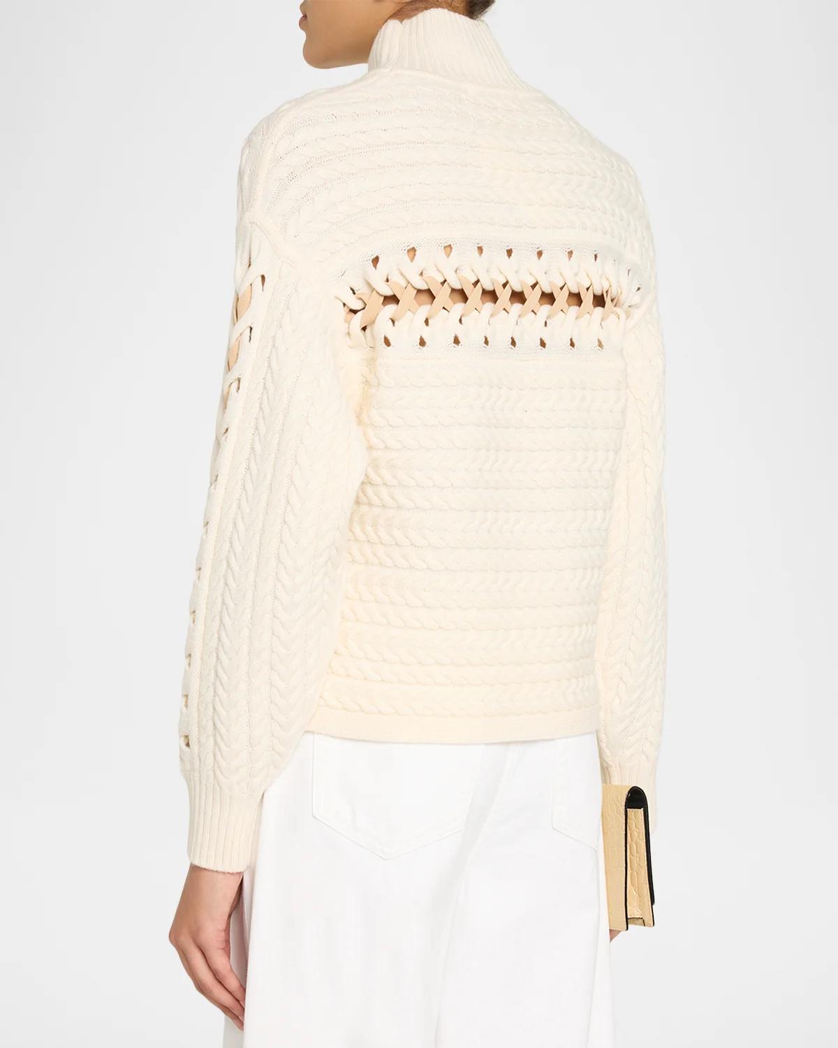 Nina Wool Threaded-Knit Sweater - thumbnail 3