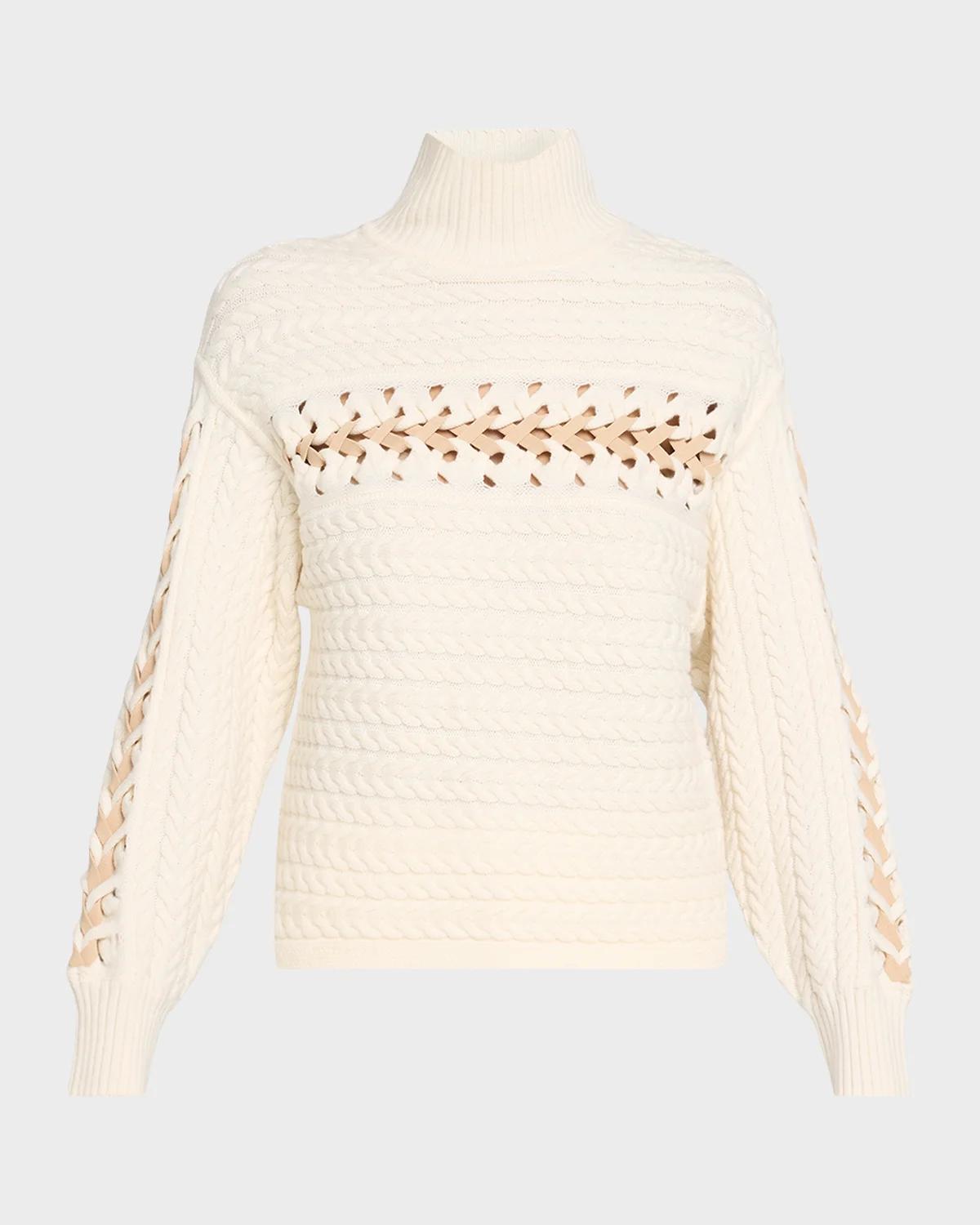 Nina Wool Threaded-Knit Sweater