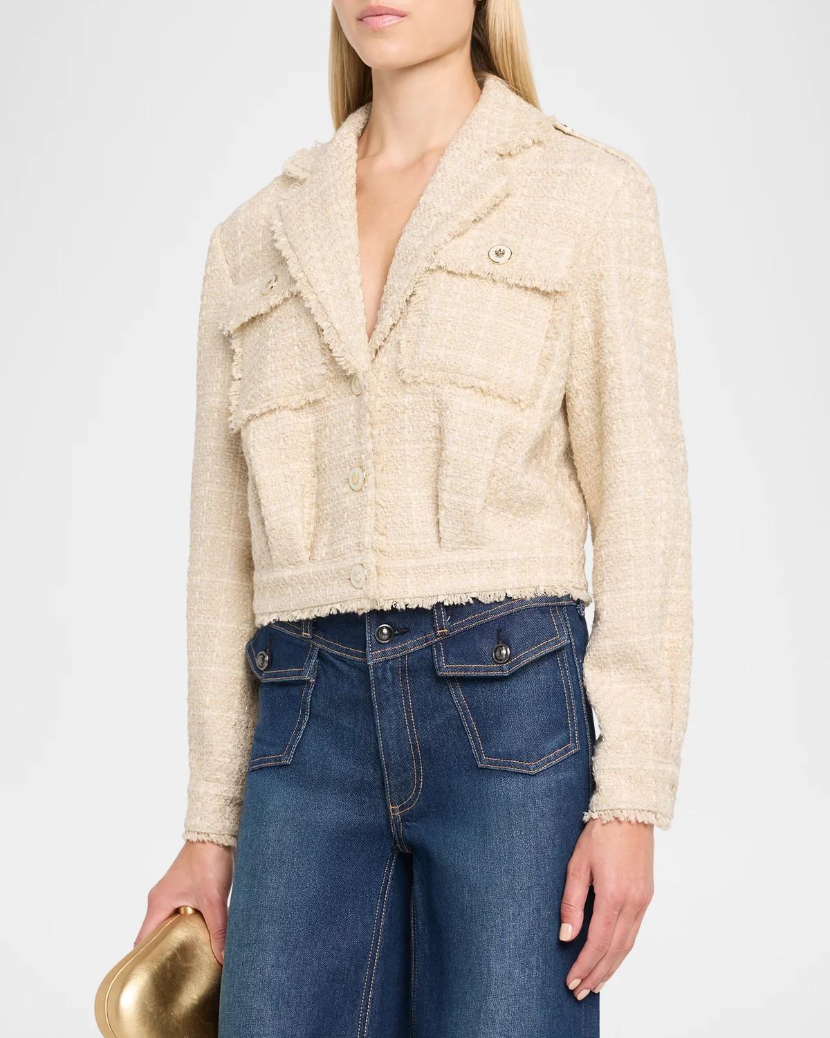 Wendy Cropped Boucle Jacket - thumbnail 4