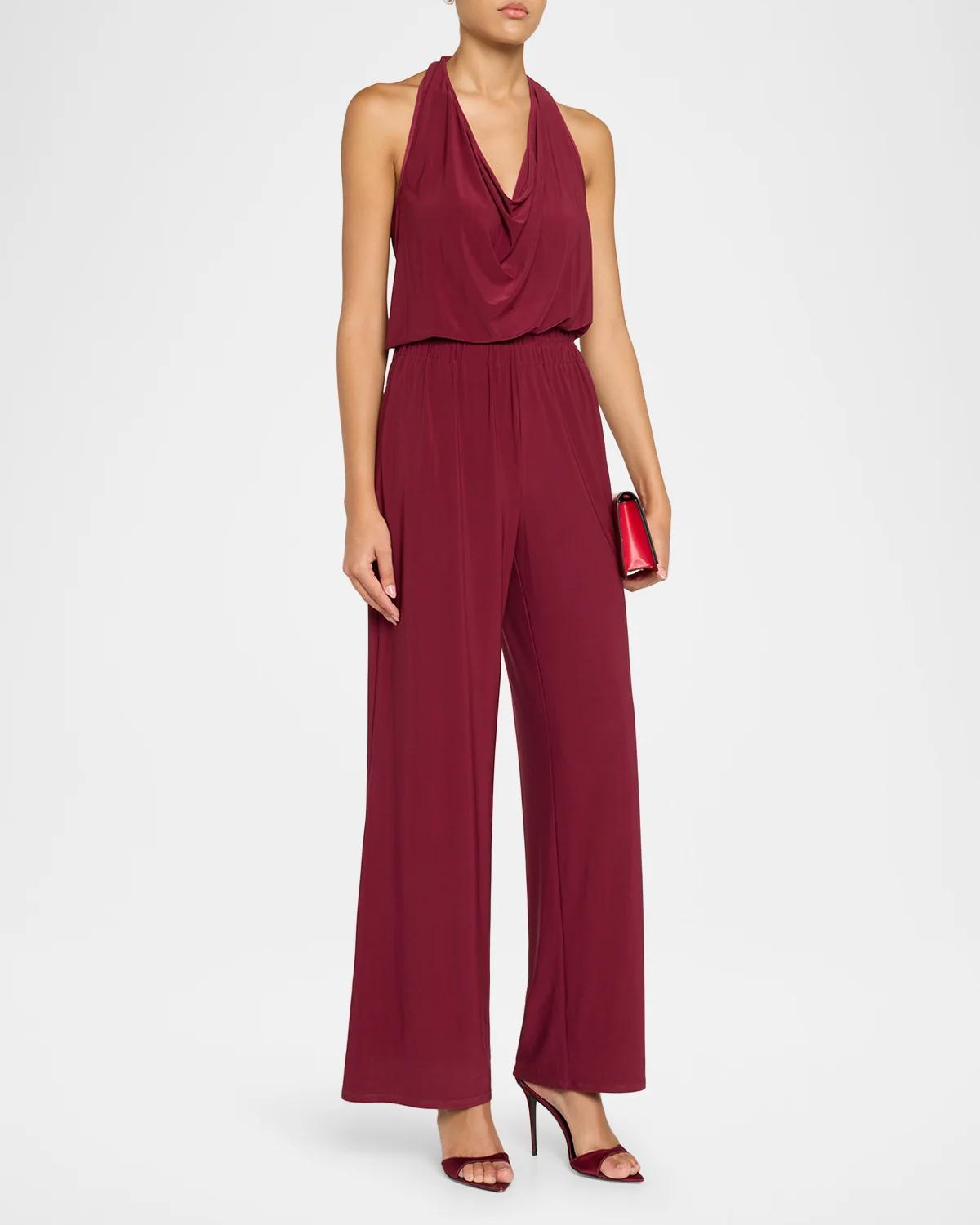 Stephanie Halterneck Jersey Jumpsuit - thumbnail 4