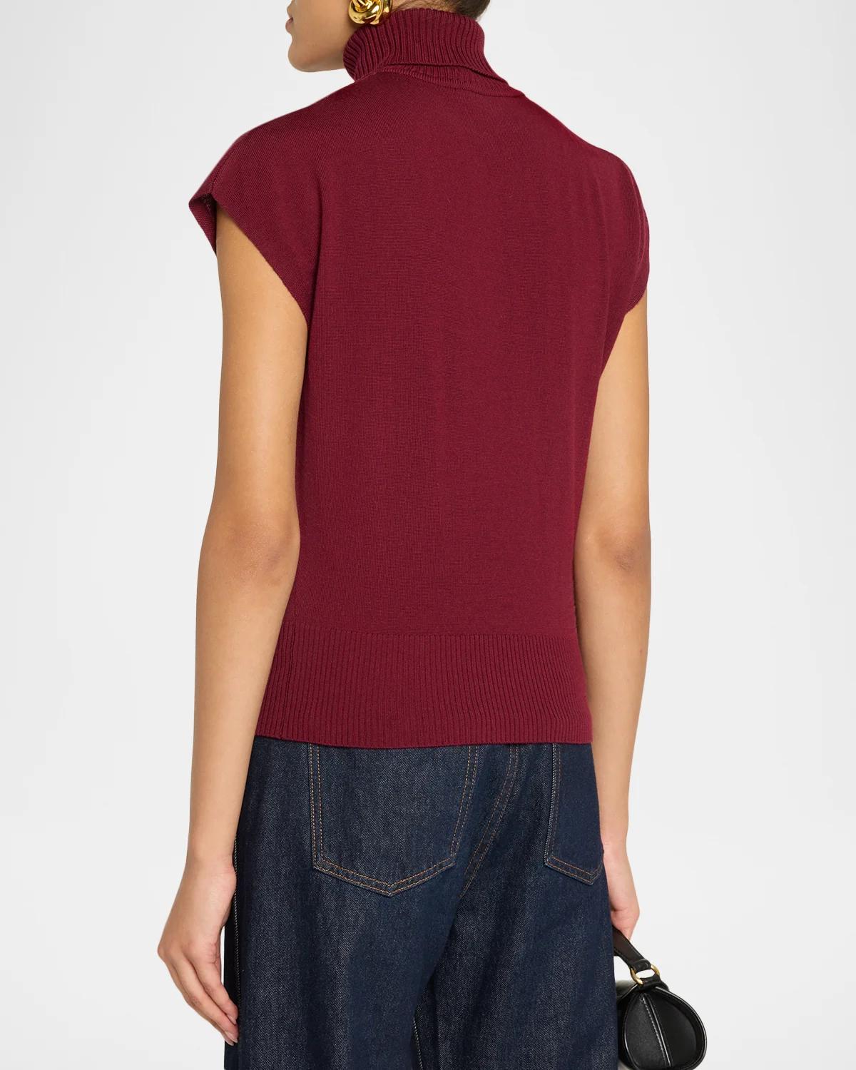 Natalie Cap-Sleeve Wool Sweater - thumbnail 3