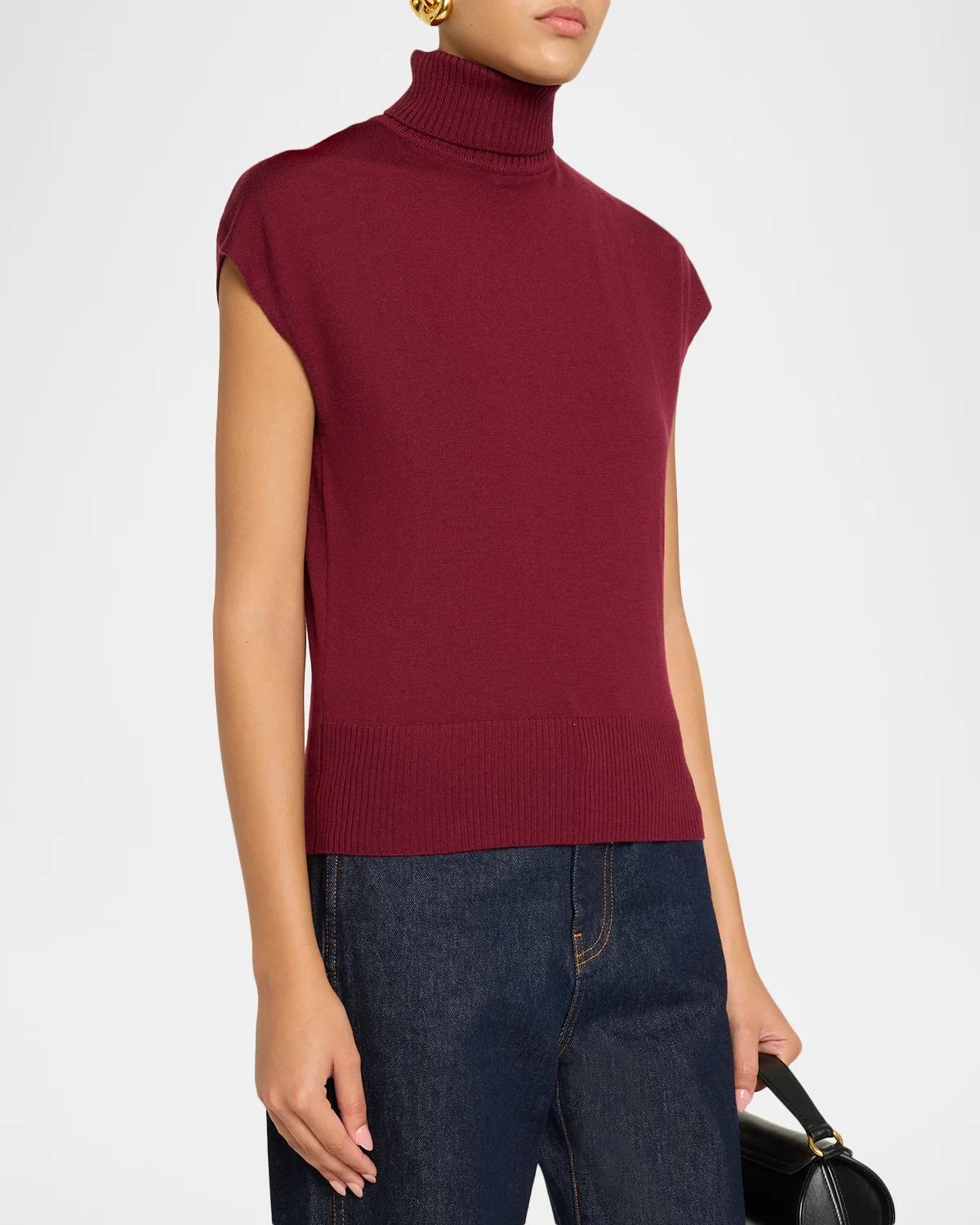 Natalie Cap-Sleeve Wool Sweater - thumbnail 4