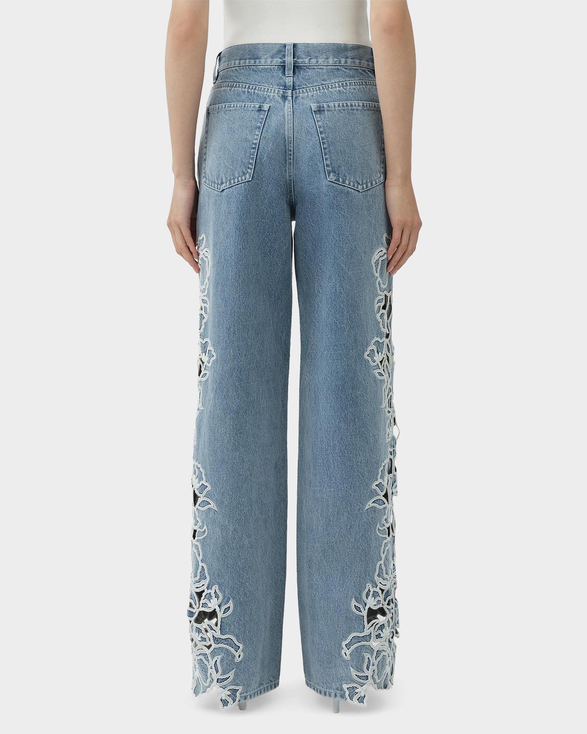 Porter Embroidered Wide-Leg Jeans - thumbnail 3