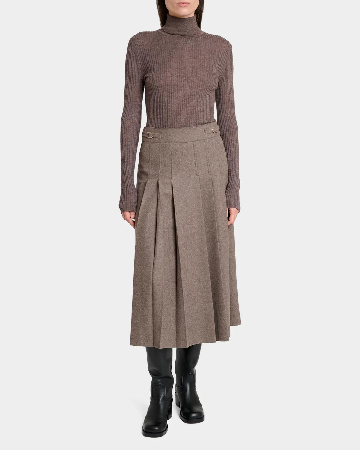Peppe Turtleneck Cashmere Rib Top - thumbnail 2