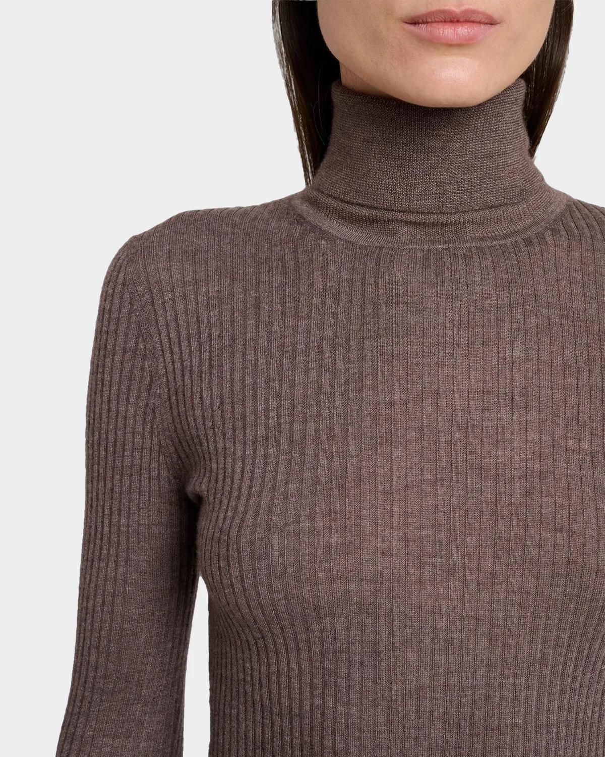 Peppe Turtleneck Cashmere Rib Top - thumbnail 5
