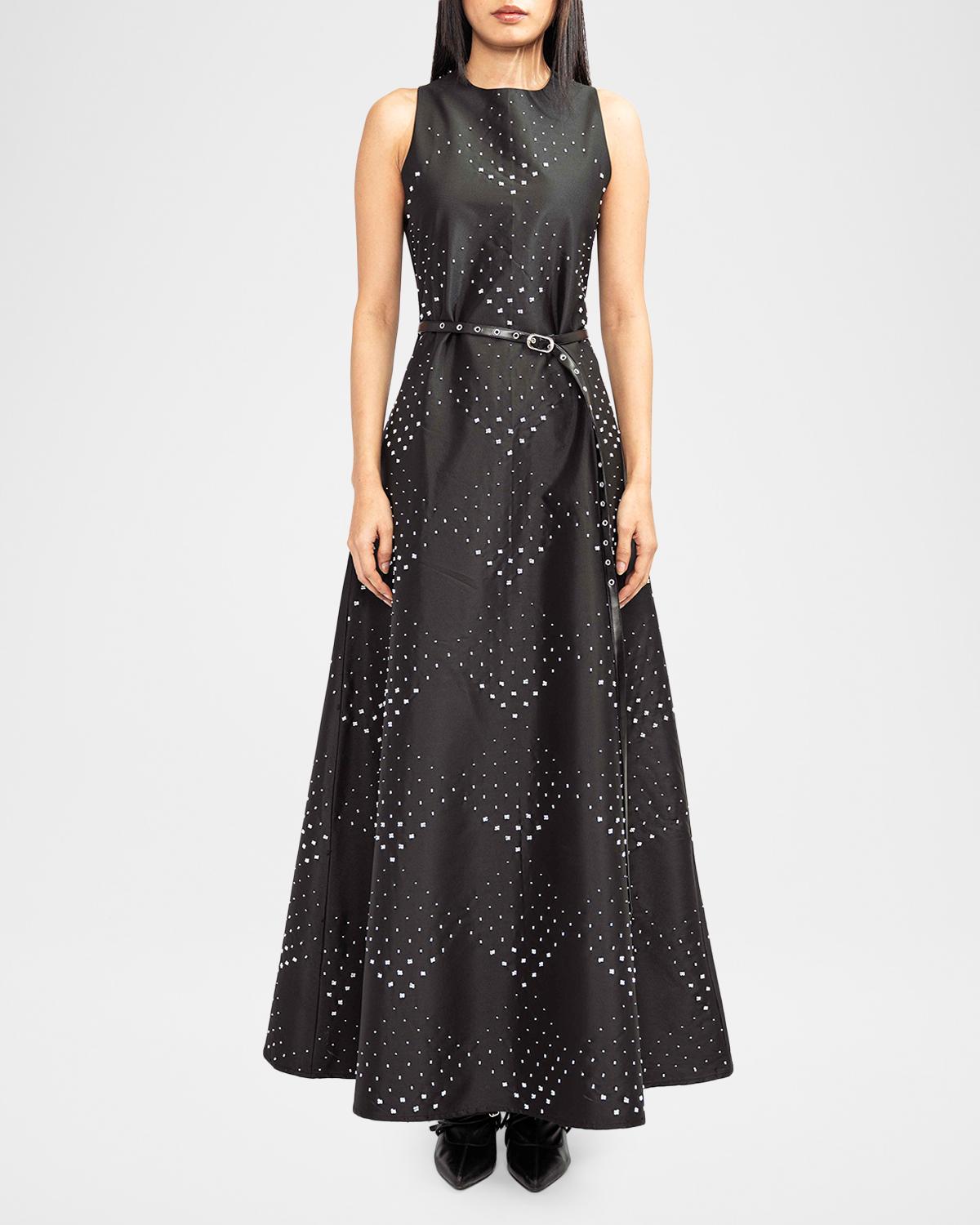 Bennet Diamond-Patterned A-Line Maxi Dress - thumbnail 2