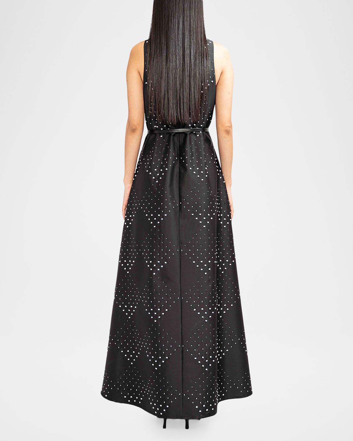 Bennet Diamond-Patterned A-Line Maxi Dress - thumbnail 3