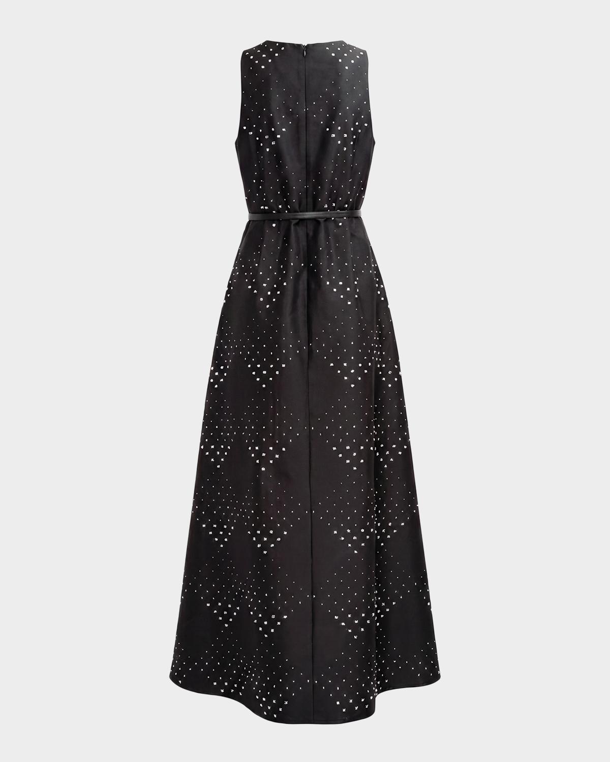 Bennet Diamond-Patterned A-Line Maxi Dress - thumbnail 4