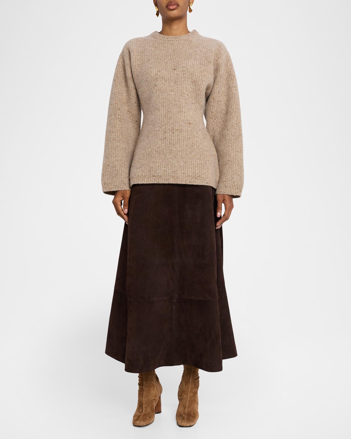 Cashmere Rib Slim Crewneck Sweater - thumbnail 2