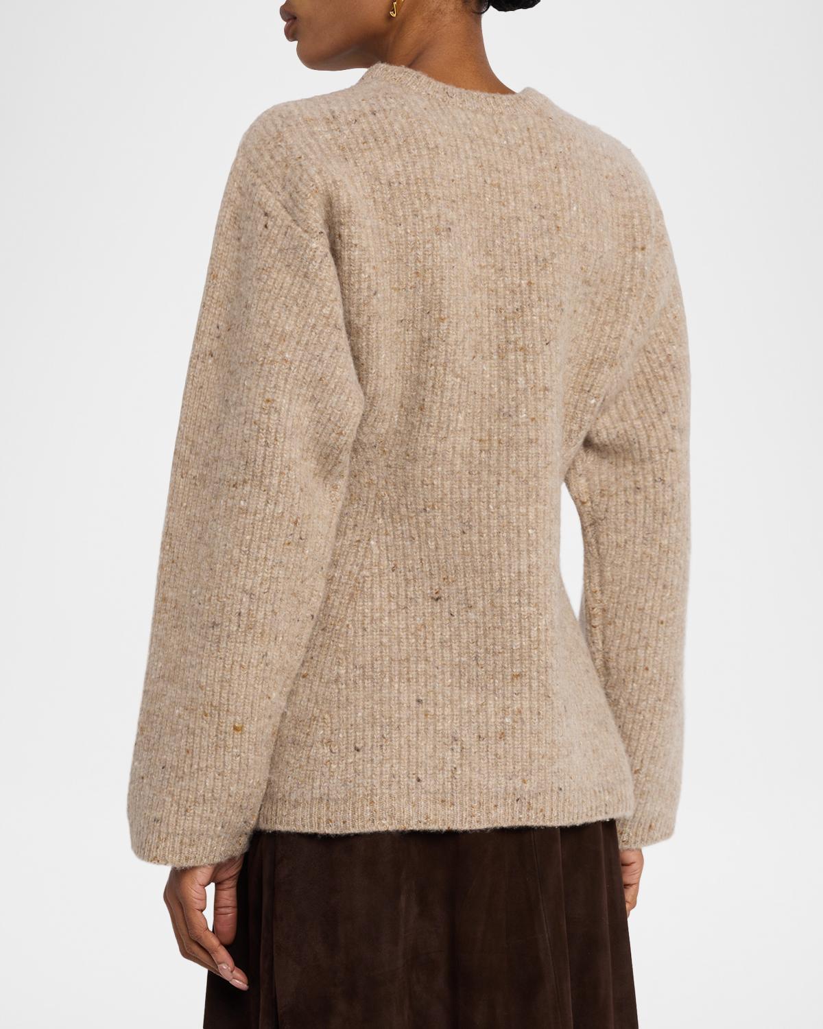 Cashmere Rib Slim Crewneck Sweater - thumbnail 3