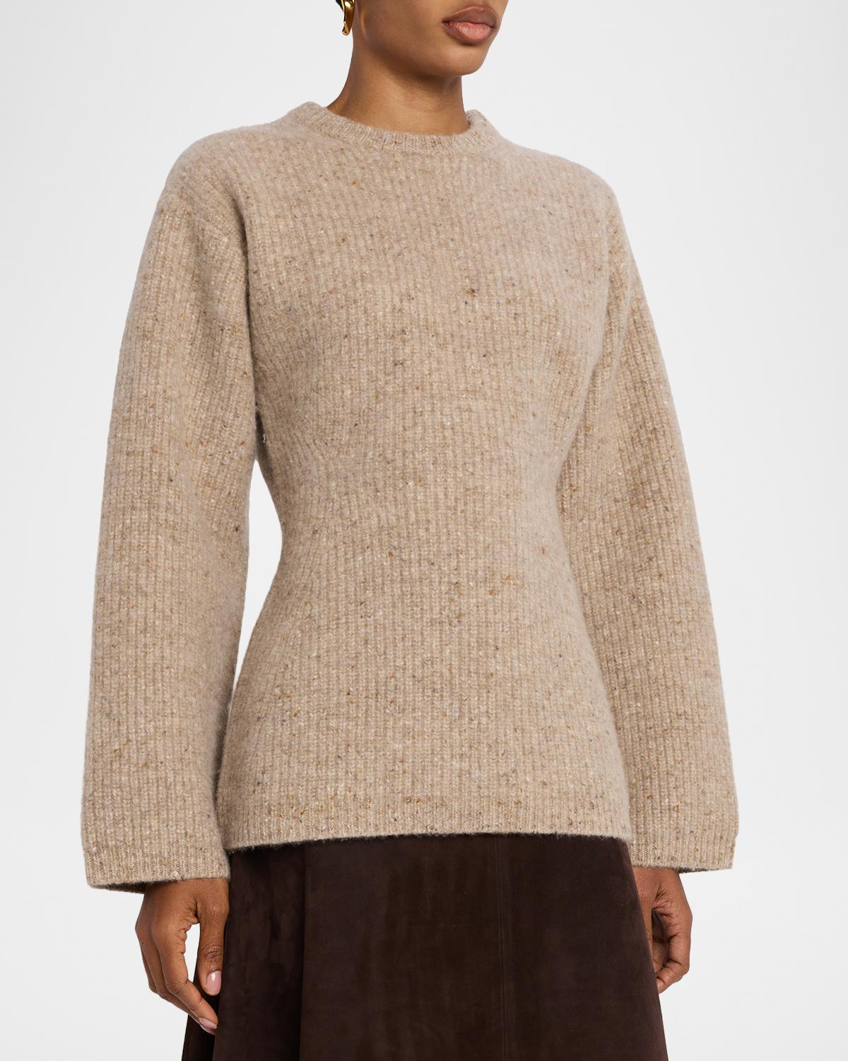 Cashmere Rib Slim Crewneck Sweater - thumbnail 4