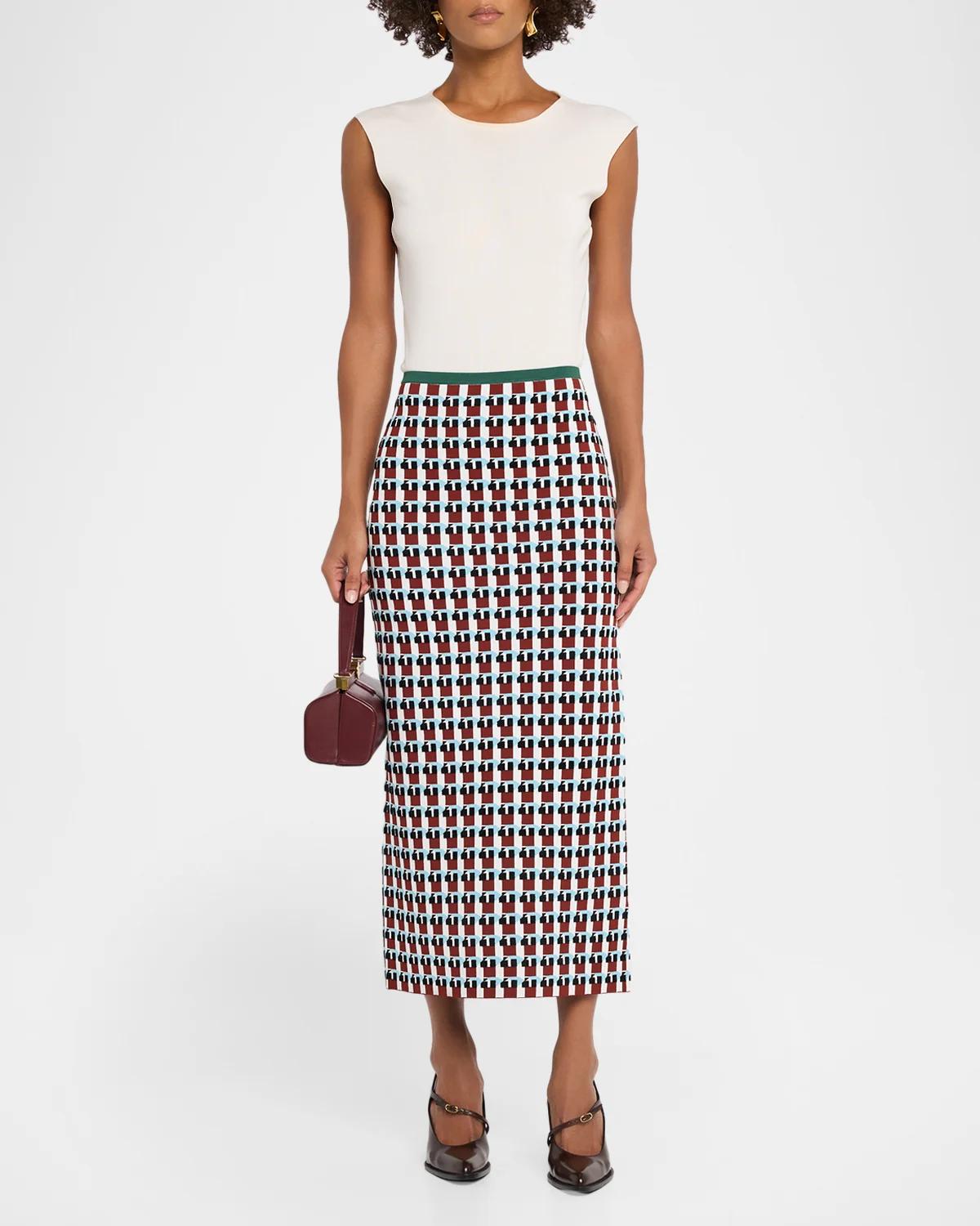 Raven Geo Wool Midi Skirt - thumbnail 2