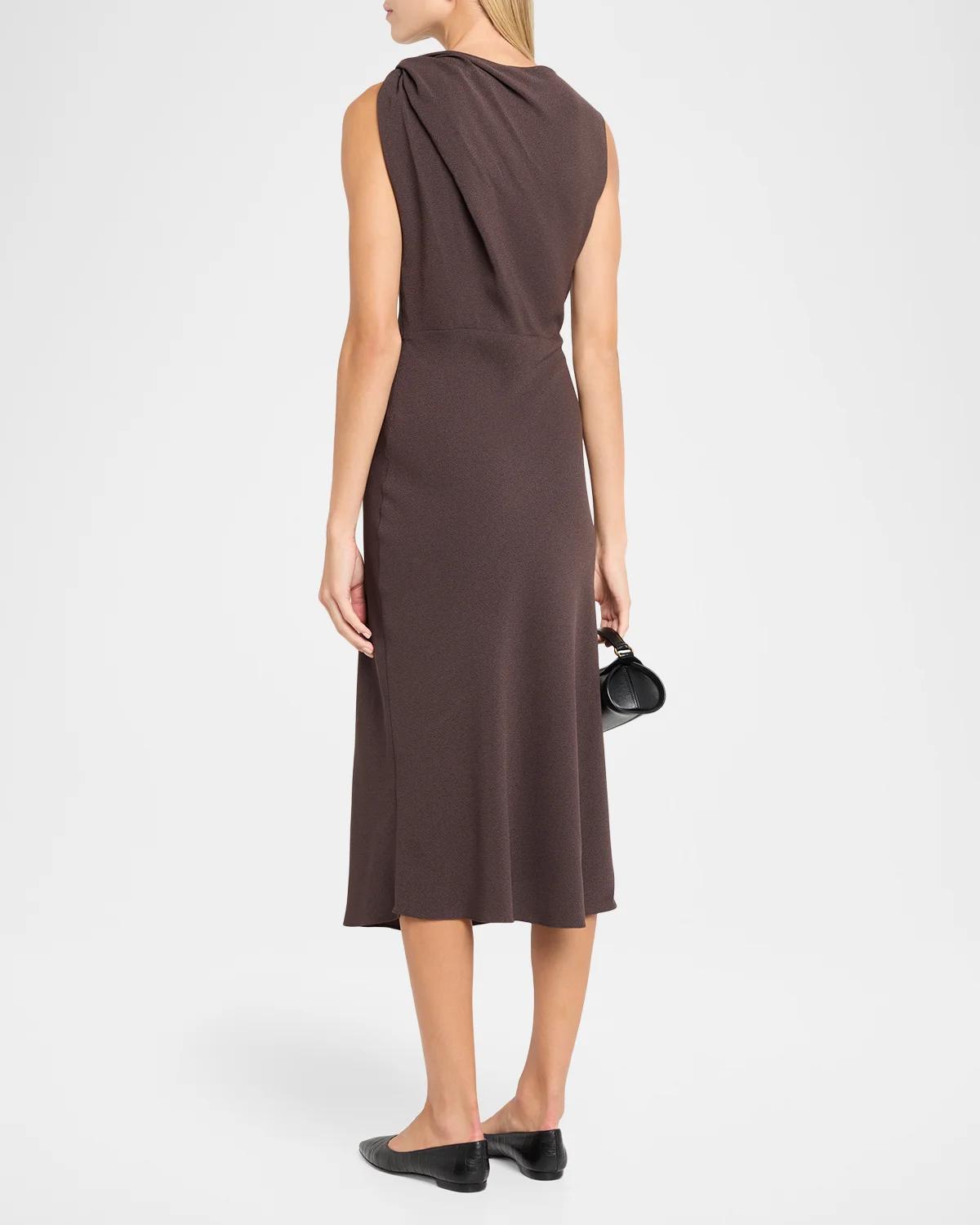 Twisted Shoulder Midi Dress - thumbnail 3