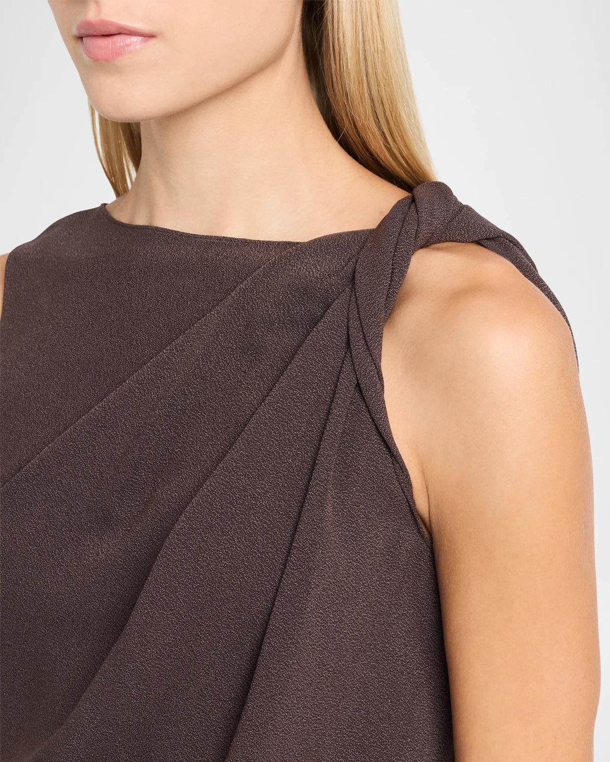 Twisted Shoulder Midi Dress - thumbnail 5