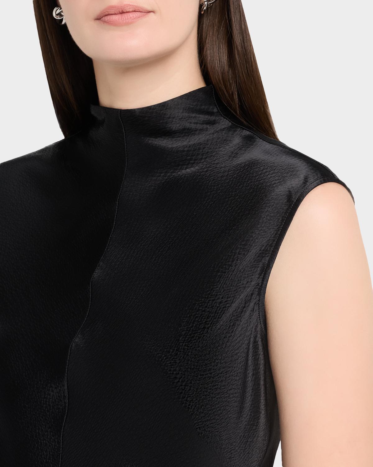 Rhea Sleeveless Hammered Satin Top - thumbnail 5