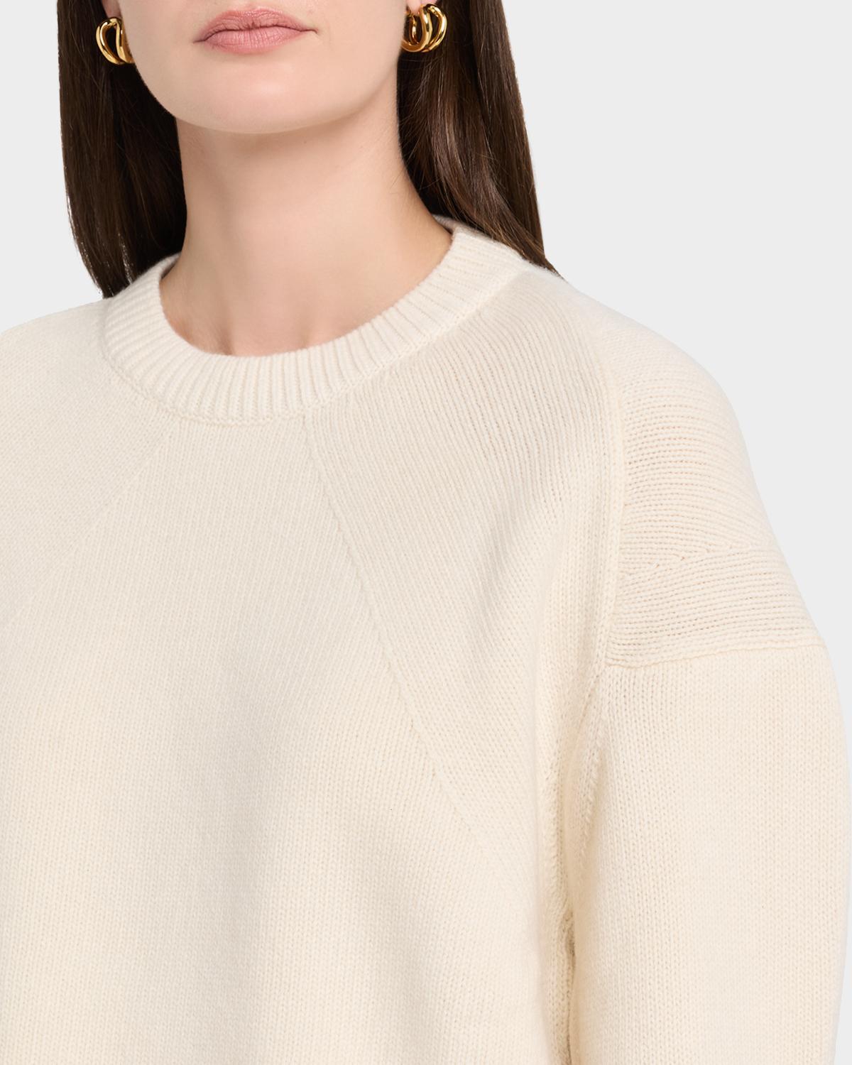 Marcela Wool-Cashmere Crop Crewneck Sweater - thumbnail 5