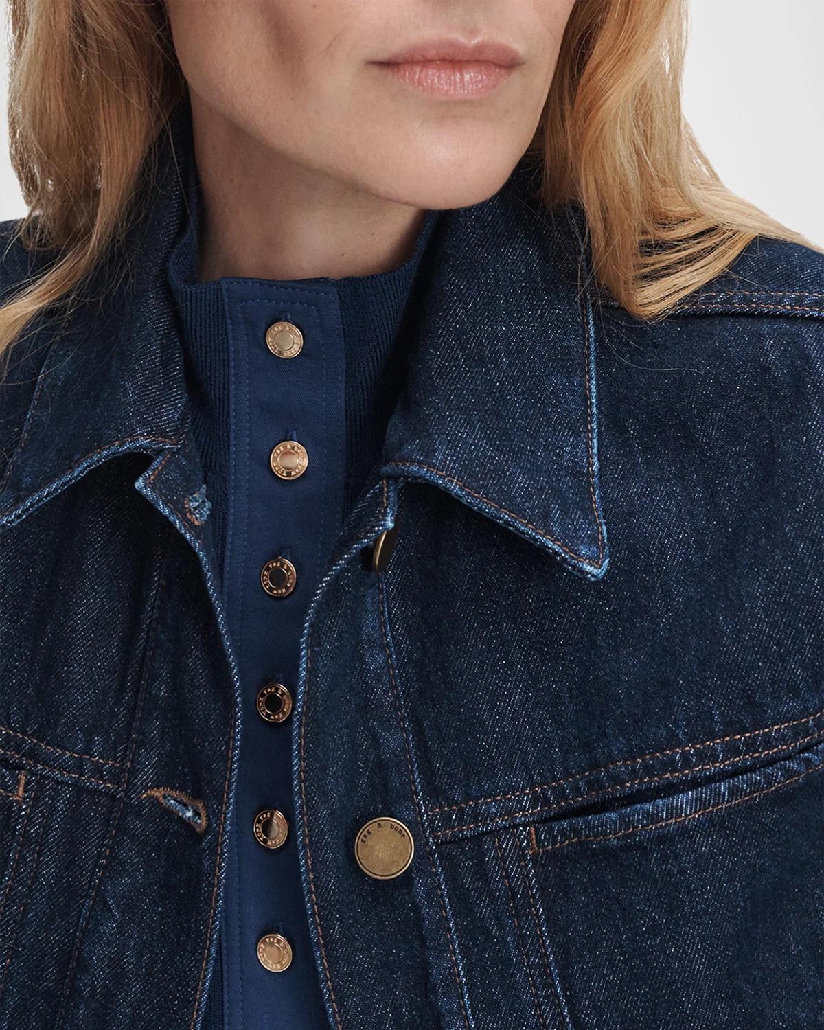 Marie Denim Trucker Jacket - thumbnail 5