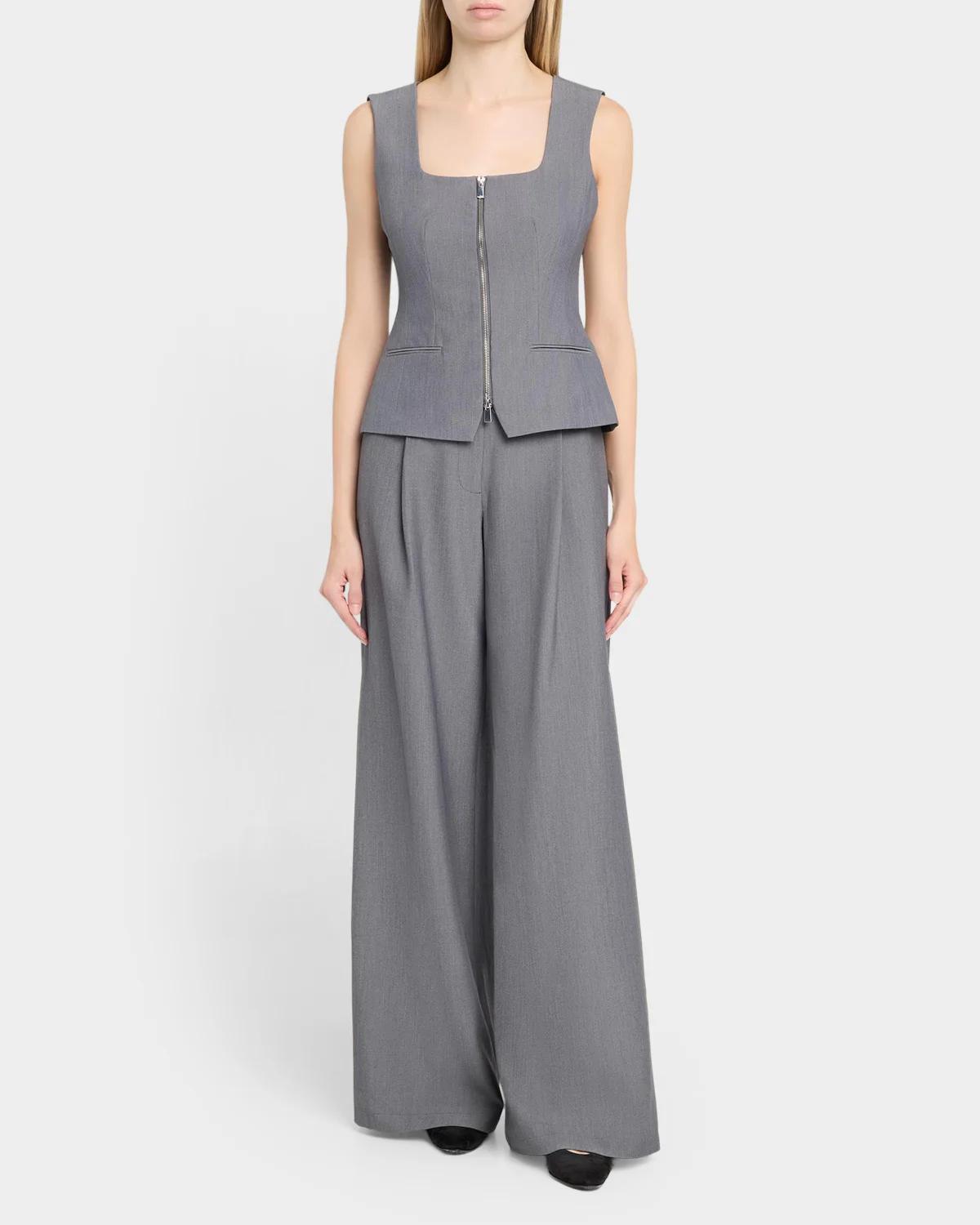 Solara Pleated Wide-Leg Pants - thumbnail 2