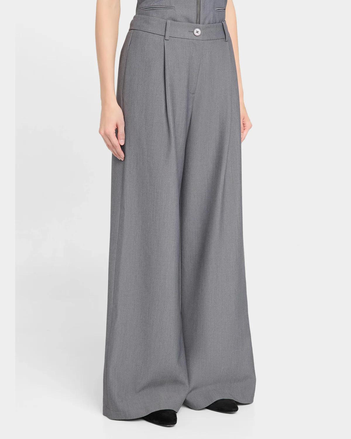 Solara Pleated Wide-Leg Pants - thumbnail 4
