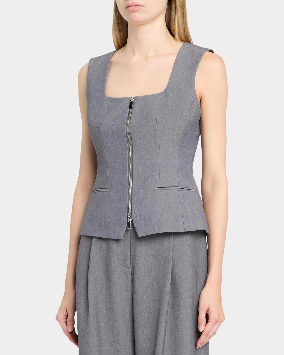 Yara Sleeveless Zip-Front Vest - thumbnail 4