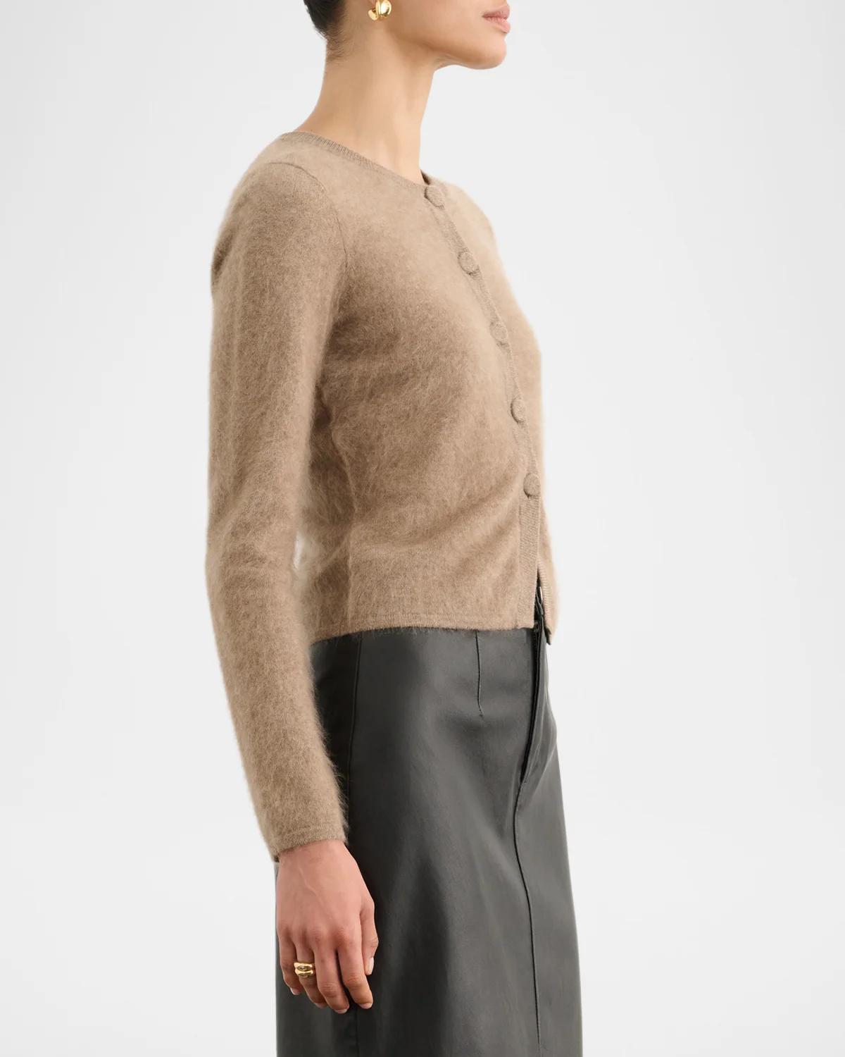 Mariah Brushed Cashmere Cardigan - thumbnail 4