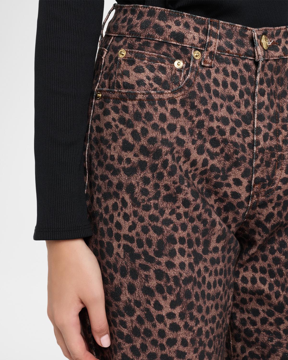 Cobel Leopard Barrel-Leg Jeans - thumbnail 5