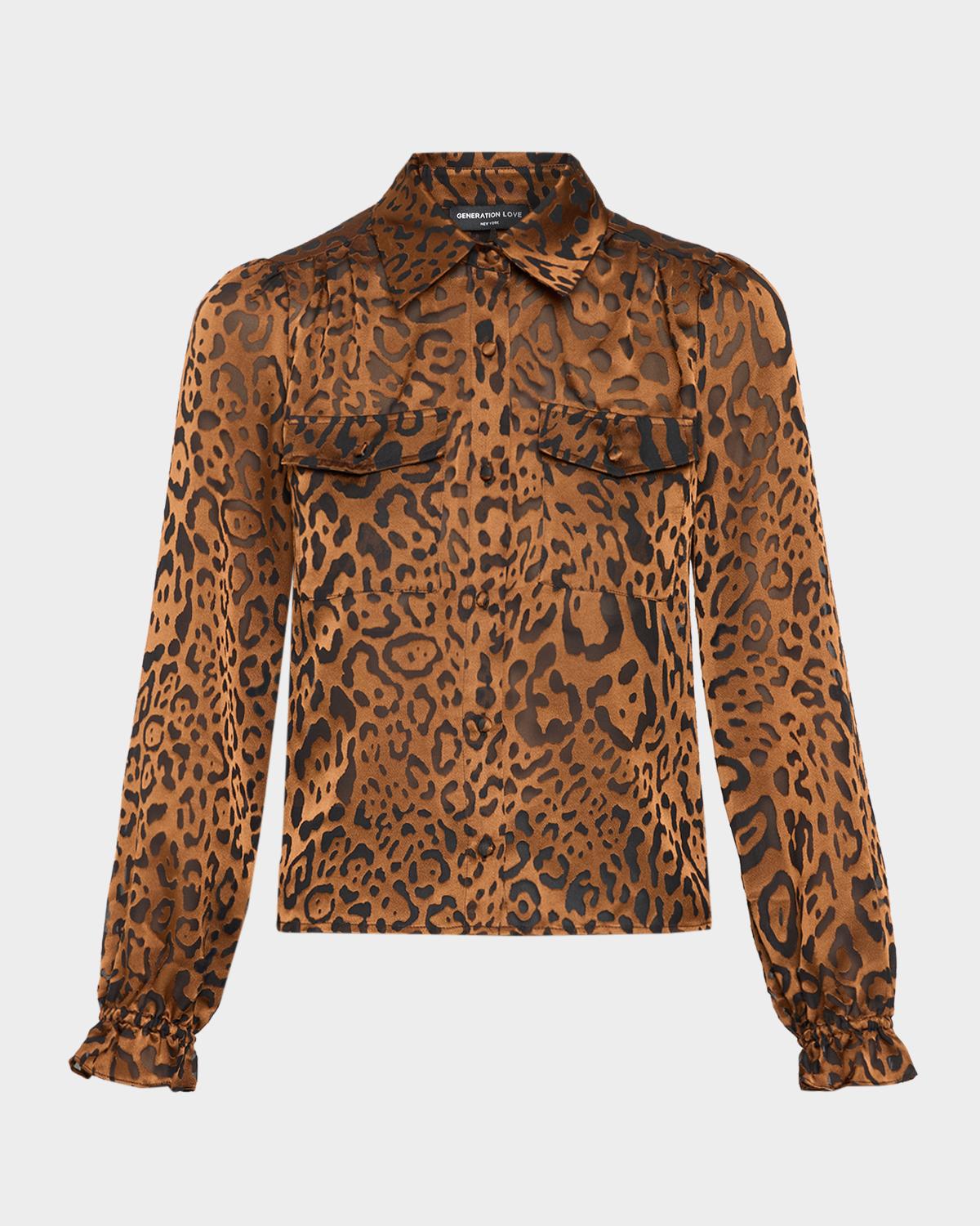 Priya Leopard Georgette Shirt