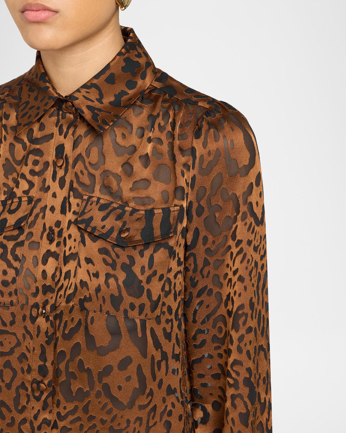 Priya Leopard Georgette Shirt - thumbnail 5