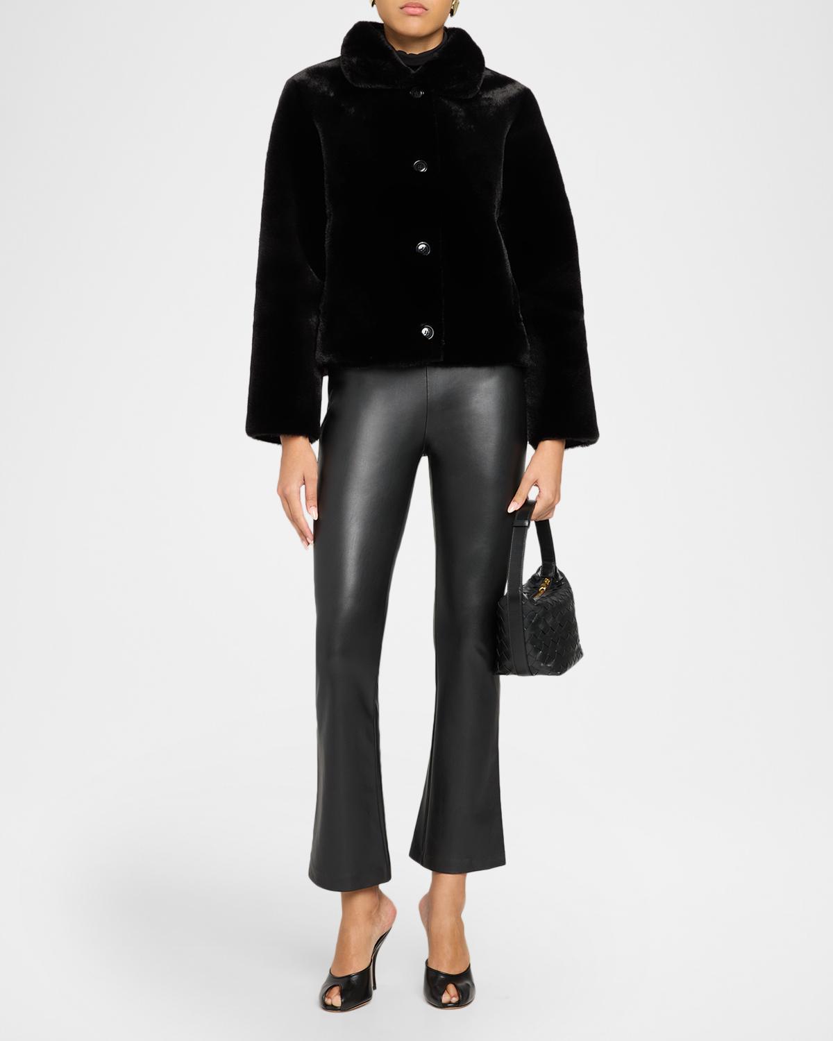 Lex Faux Leather Kick Flare Pants - thumbnail 2
