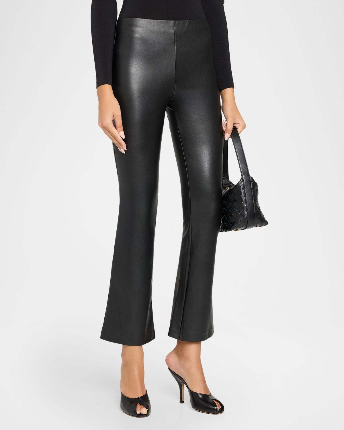 Lex Faux Leather Kick Flare Pants - thumbnail 4