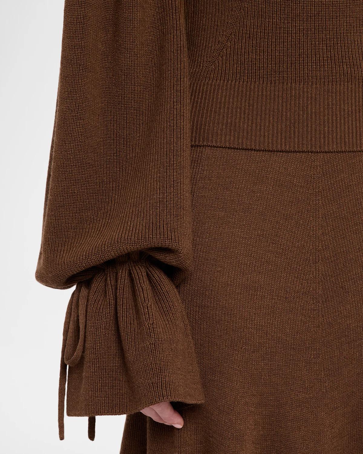 Camille Tie-Cuff Ribbed Sweater - thumbnail 5