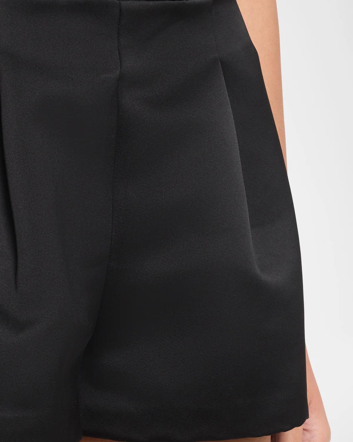 Isa High-Rise Satin Shorts - thumbnail 5
