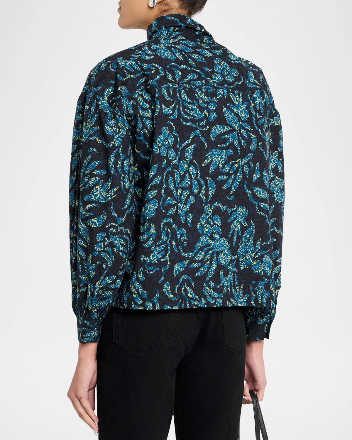 Pastel Long-Sleeve Cotton Blouse - thumbnail 3